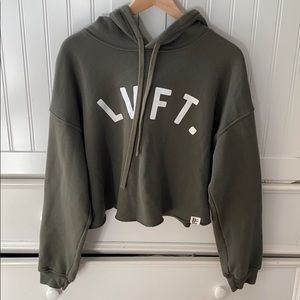 LVFT green cropped hoodie 💚